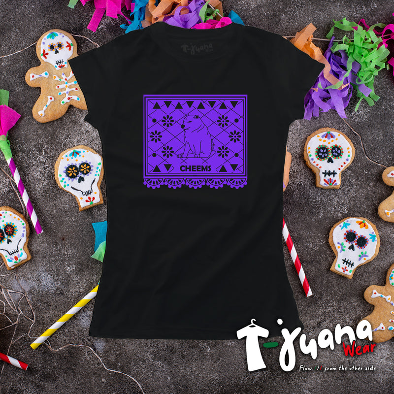 Papel Picado Cheems Morado (Mujer)